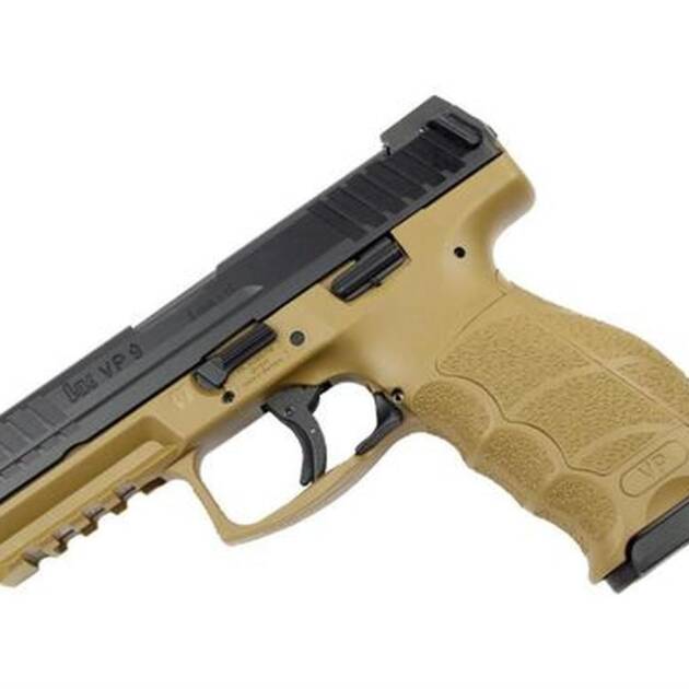 HK VP9 9mm Flat Dark Earth 4" Barrel Nite Sites 15 Rd Mag