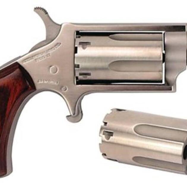 NAA 22MSC 22 Mag, 22LR Cylinder 1.12" 5rd Rosewood Grip Matte SS